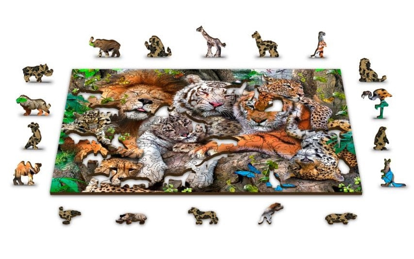Puzzle drewniane układanki Śpiące Kotki rozmiar S Puzzle drewniane układanki Śpiące Kotki rozmiar S