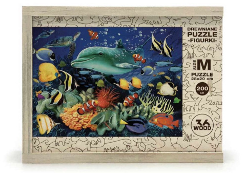 Puzzle drewniane układanki ZWIERZĘTA OCEANU rozmiar M