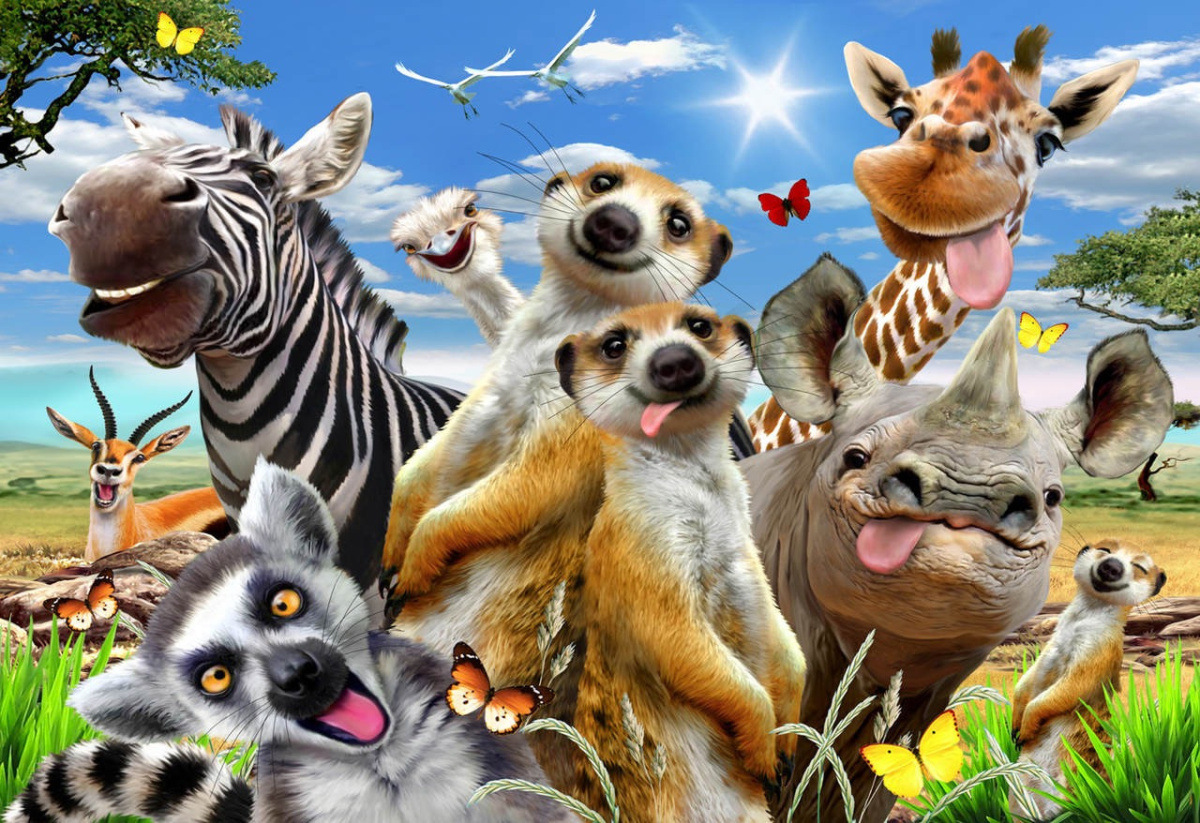 Puzzle drewniane układanki Zwierzęta z Madagaskaru rozmiar L Puzzle drewniane układanki Zwierzęta z Madagaskaru rozmiar L