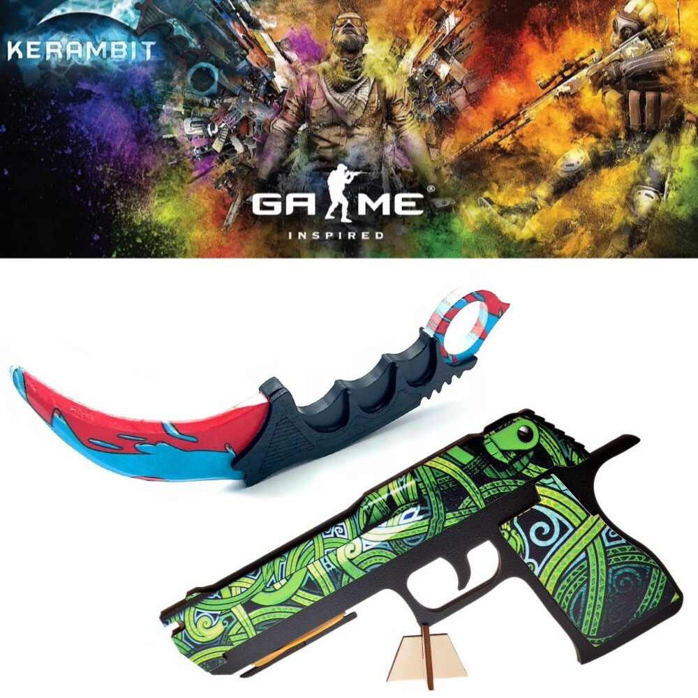 Pistolet na gumki i nóż CS GO Zestaw ZOMBIE dla dzieci Pistolet na gumki i nóż CS GO Zestaw ZOMBIE dla dzieci