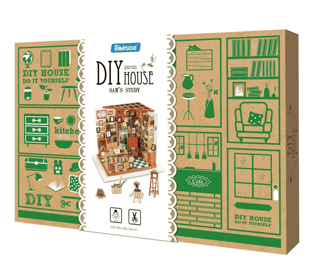 puzzle-3d-mini-domek-biblioteka-robotime-11