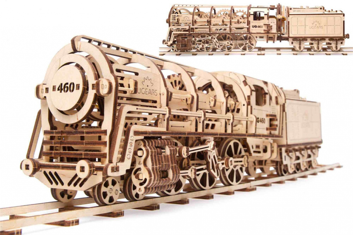 Puzzle-3D-drewniane-kolejka-lokomotywa-Ugears-1