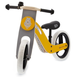 Rowerek biegowy drewniany Kinderkraft UNIQ żółty