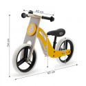 Rowerek biegowy drewniany Kinderkraft UNIQ żółty