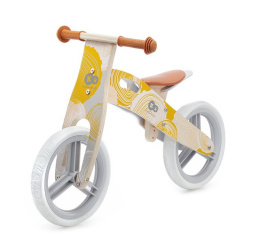 Rowerek biegowy drewniany Kinderkraft żółty