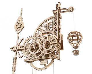 Ugears Aero Clock: drewniany zegar ścienny do składania