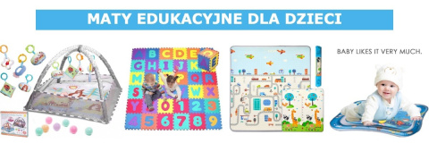 Mata Edukacyjna Dwustronna Składana XPE 200x180 cm Las + Miasto