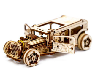 Puzzle 3D Auto HOT ROD Wooden.City drewniany