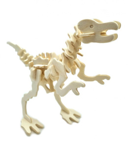 Puzzle 3D Dinozaur Ornithomimus drewniany