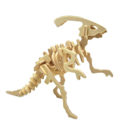 Puzzle 3D Dinozaur Parasaurlophus drewniany