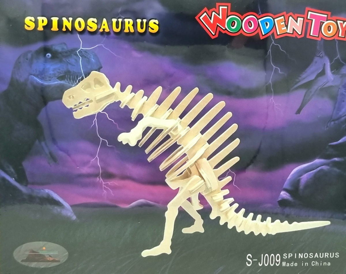 Puzzle 3D Dinozaur Spinosaurus + farbki ZESTAW