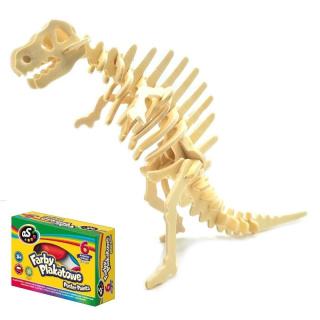 Puzzle 3D Dinozaur Spinosaurus + farbki ZESTAW