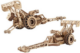 Puzzle 3D Dragster Ugears drewniany
