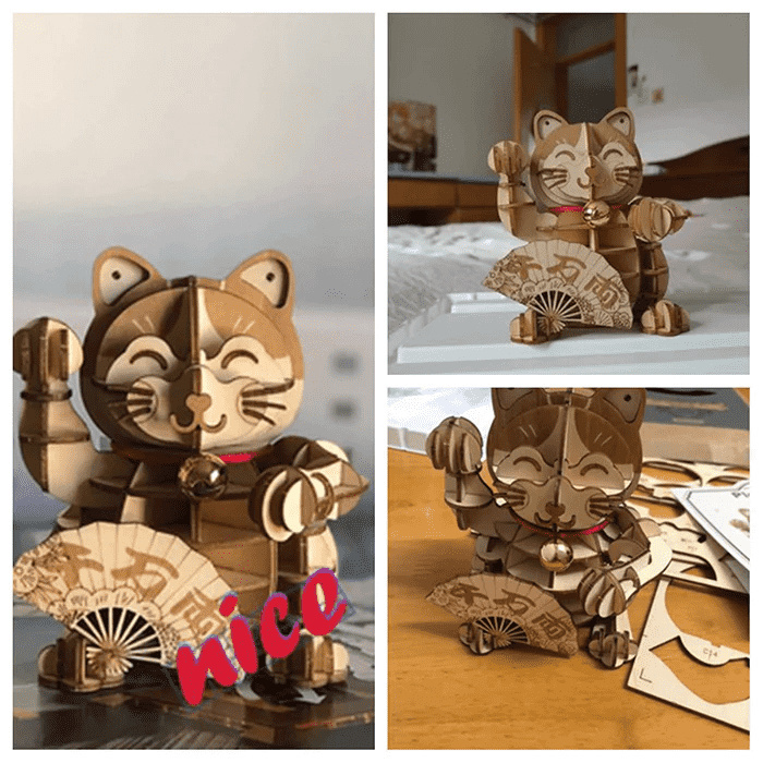 puzzle-3d-kotek-szczescia-robotime-6