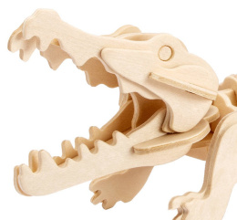 Puzzle 3D Krokodyl Model drewniany
