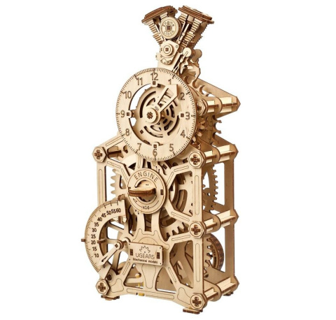 puzzle-3d-ugears-zegar-engine-clock-1