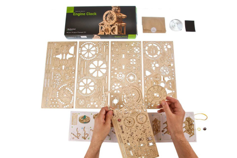 puzzle-3d-ugears-zegar-engine-clock-10