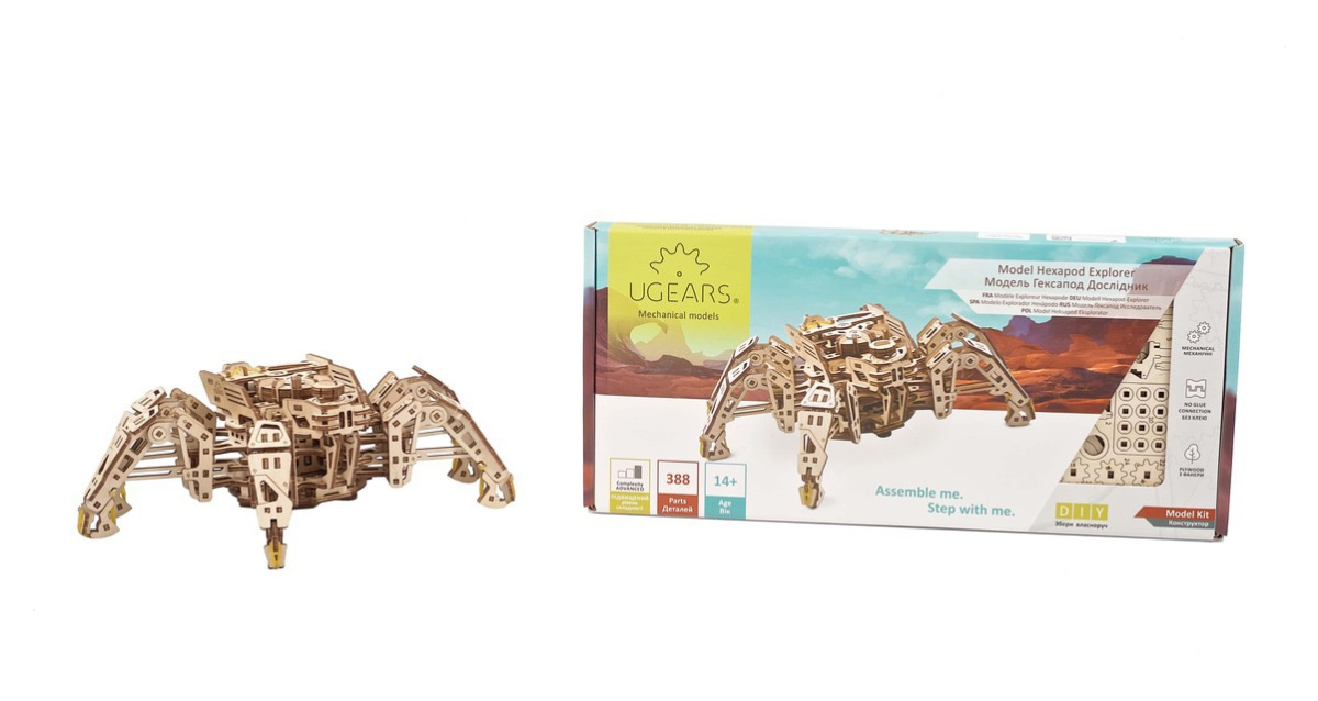 puzzle-3d-ugears-hexapod-model-drewniany-13 puzzle-3d-ugears-hexapod-model-drewniany-13