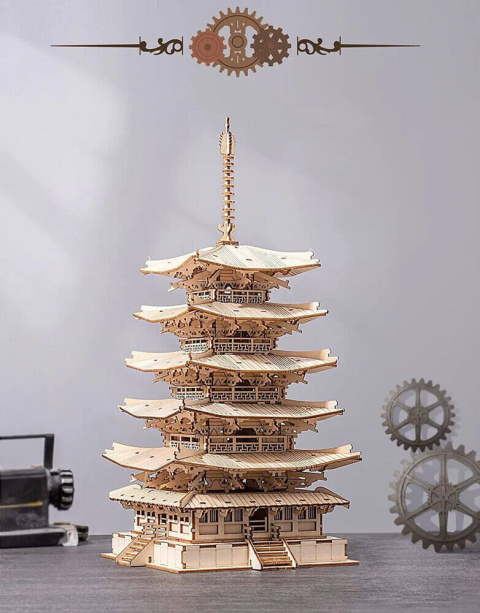 Puzzle 3D Pagoda Robotime drewniana