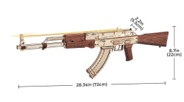 Puzzle 3D Karabin AK-47 na gumki Robotime