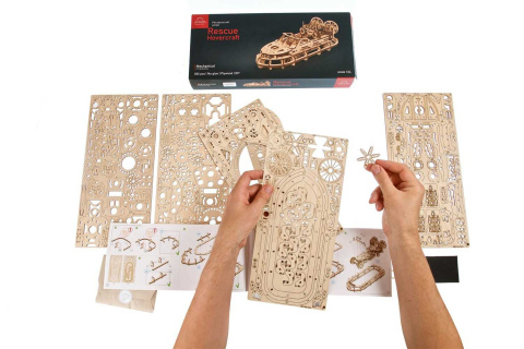 Puzzle 3D Poduszkowiec Ratunkowy Ugears