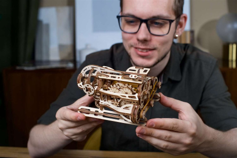 Puzzle 3D Łódź Podwodna Ugears drewniana