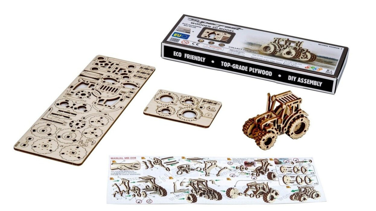 Puzzle 3D TRAKTOR drewniany Puzzle 3D TRAKTOR drewniany