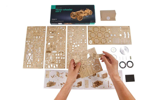 Puzzle 3D Trójkołowiec UGR-S Ugears drewniany