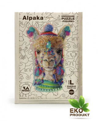 Puzzle drewniane układanki Premium ALPAKA rozmiar L