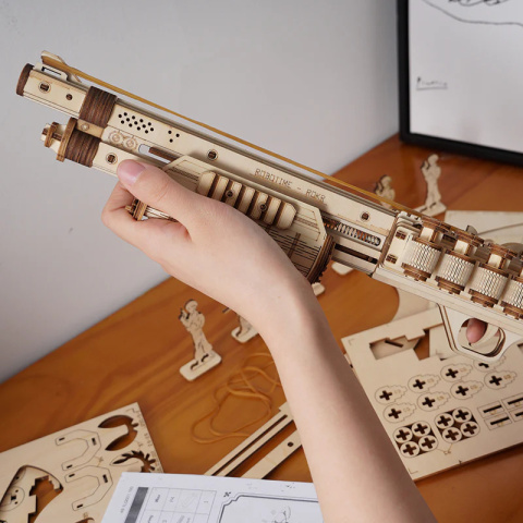 Puzzle 3D Strzelba Pistolet na gumki Robotime