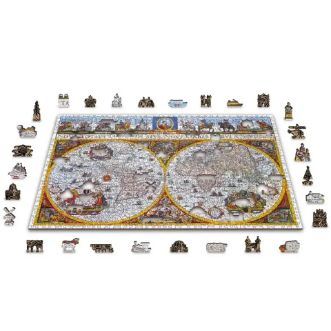 Puzzle drewniane układanki Premium Antyczny Świat rozmiar M