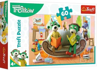 Puzzle 60el. Rodzina Treflików. Wspólne czytanie bajek | Trefl