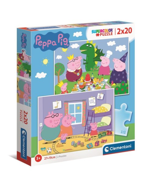 Clementoni | Peppa Pig | Puzzle 2x20el. + memos Clementoni | Peppa Pig | Puzzle 2x20el. + memos