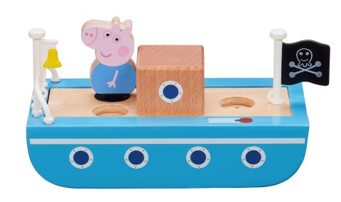 Drewniana Łódka Z Figurką | Świnka Peppa | TM TOYS