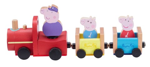 Drewniany Pociąg Z Figurką | Świnka Peppa | TM TOYS