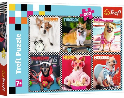 Trefl: Puzzle 200el. - Wesołe psy Trefl: Puzzle 200el. - Wesołe psy