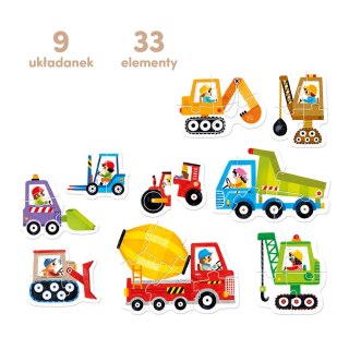 CzuCzu: Puzzle progresywne Pojazdy na budowie 2+