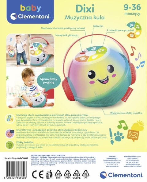 Dixi Muzyczna Kula | Baby Clementoni Dixi Muzyczna Kula | Baby Clementoni