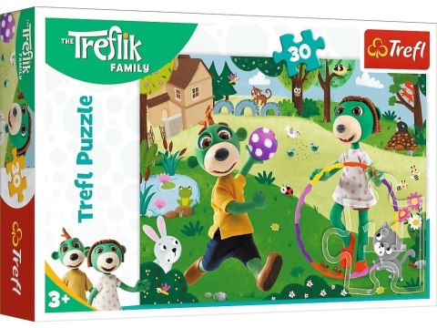 Trefl | Puzzle 30el. Rodzina Treflików Aktywny Dzień Trefl | Puzzle 30el. Rodzina Treflików Aktywny Dzień