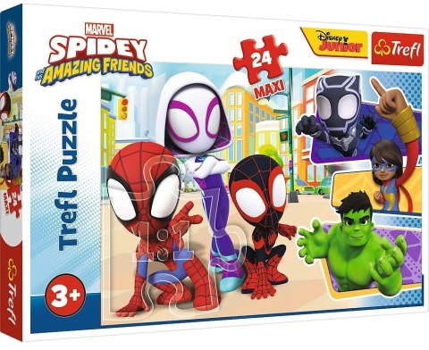 Puzzle maxi 24el. Spidey i przyjaciele | Trefl Puzzle maxi 24el. Spidey i przyjaciele | Trefl