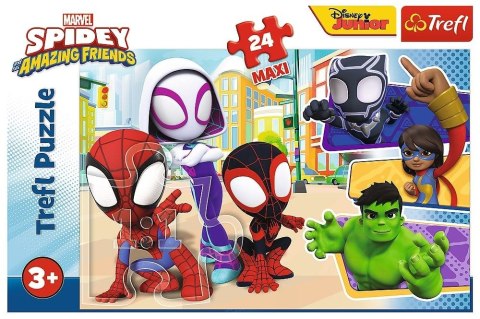 Puzzle maxi 24el. Spidey i przyjaciele | Trefl Puzzle maxi 24el. Spidey i przyjaciele | Trefl