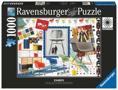 Ravensburger - Puzzle 2D 1000 elementów: Eames Design Classics Krzesła