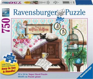 Ravensburger - Puzzle 2D Duży Format: Kot na pianinie 750 elementów