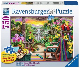 Ravensburger - Puzzle 2D Duży Format: Tropikalne zacisze 750 elementów