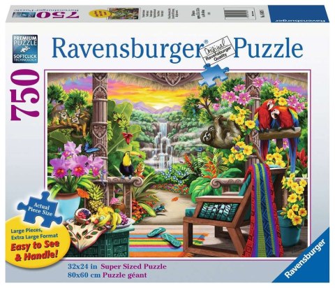 Ravensburger - Puzzle 2D Duży Format: Tropikalne zacisze 750 elementów