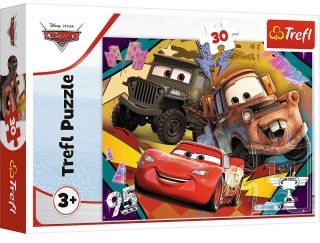 Trefl: Puzzle 30el. - Rozpędzone samochody
