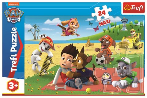 Trefl: Puzzle maxi 24el. - Psi Patrol: Zabawa na kocu Trefl: Puzzle maxi 24el. - Psi Patrol: Zabawa na kocu