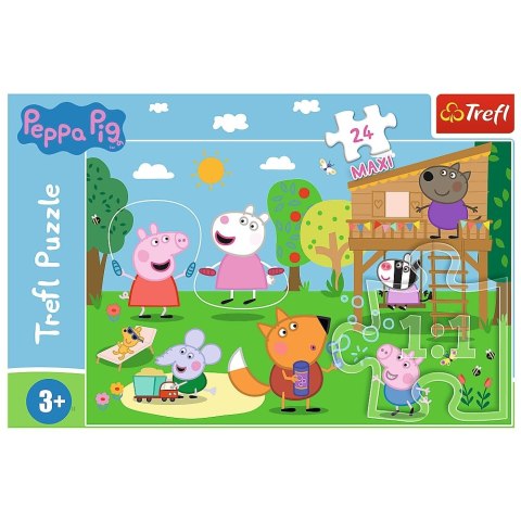 Trefl: Puzzle maxi 24el. - Świnka Peppa: Zabawy na polanie Trefl: Puzzle maxi 24el. - Świnka Peppa: Zabawy na polanie