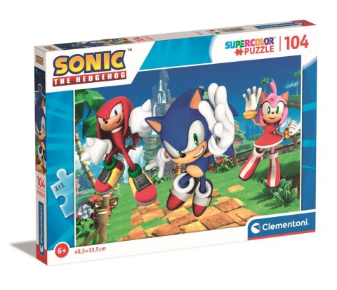 Clementoni: Puzzle 104el. Super Kolor - Sonic Clementoni: Puzzle 104el. Super Kolor - Sonic