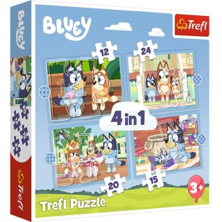 Trefl: Puzzle 4w1 - Bluey i jego świat